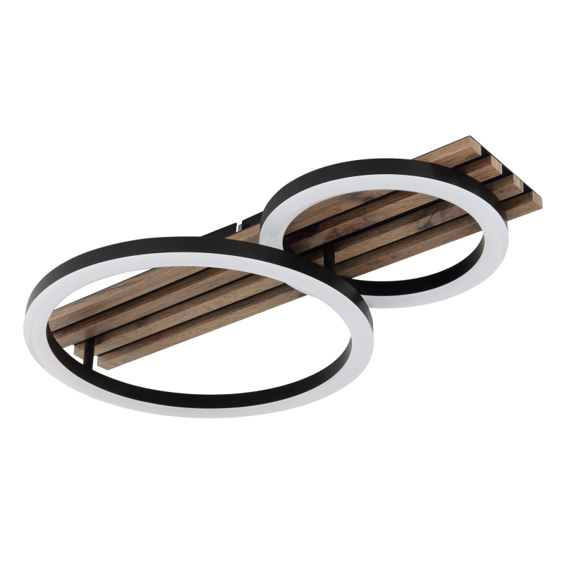 TISHA stropné svietidlo 2 kruhy LED 18W LED 3000K 48x30cm