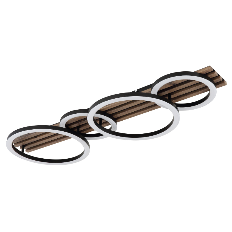 TISHA stropné svietidlo 4 kruhy LED 30W LED 3000K 86x30cm