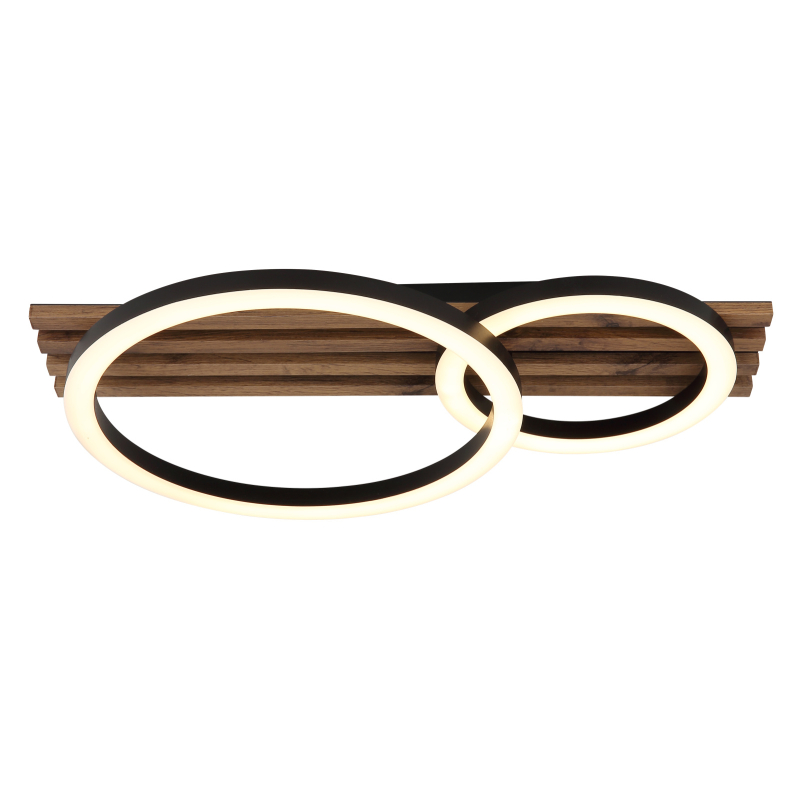 TISHA stropné svietidlo 2 kruhy LED 18W LED 3000K 48x30cm