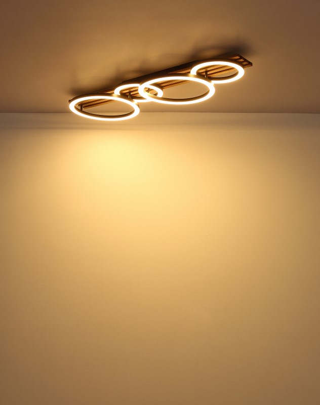 TISHA stropné svietidlo 4 kruhy LED 30W LED 3000K 86x30cm