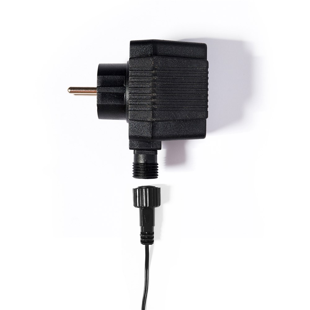 Vonkajšia ledková spájateľná reťaz ŠIŠKA FILAMENT biela 20xLED/20V/0,2W, 14m, číra kabeláž+transformátor