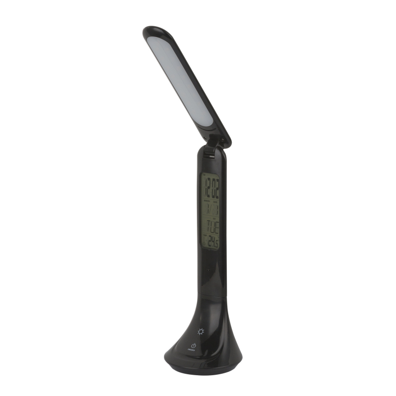 TYRELL stolná dotyková led lampa čierna s digitálnym displejom  LED/4W/4000K