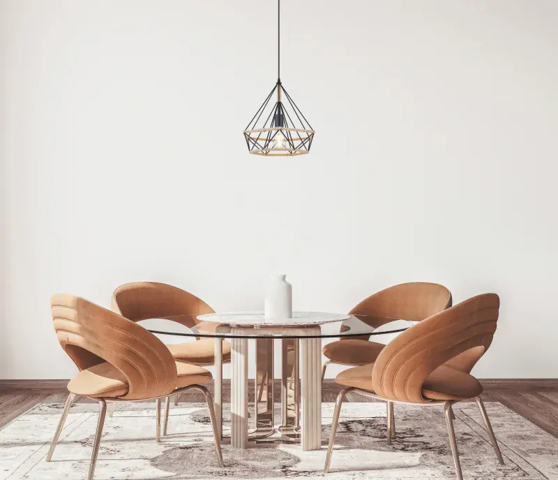 ULLEU visiaci luster kov/lano 1xE27/60W priemer 38cm