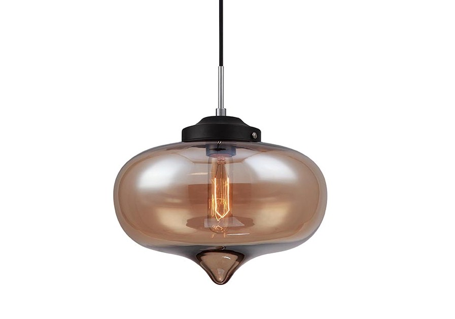 VALIO visiaci luster jantárové sklo 1xE27/60W 