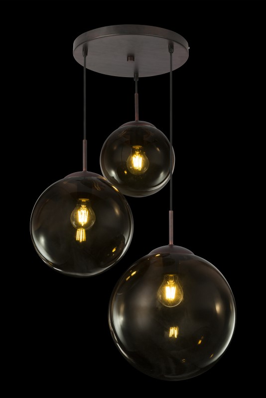 VARUS visiaci luster gule jantárové 3xE27/40W 