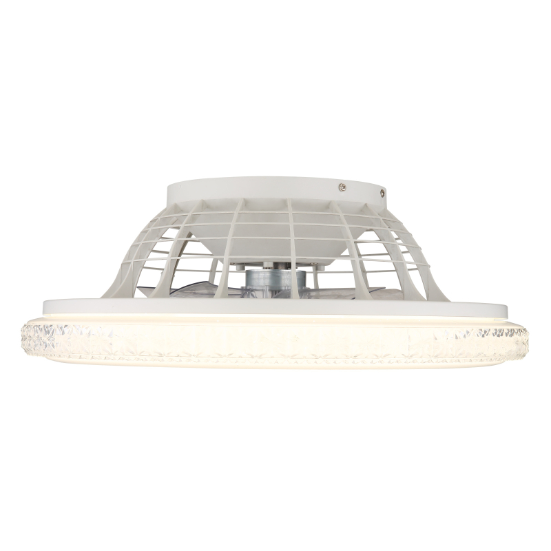 CORUSSO stropný ventilátor chróm so svetlom LED 40W/3000-6500K + diaľkové ovládanie  