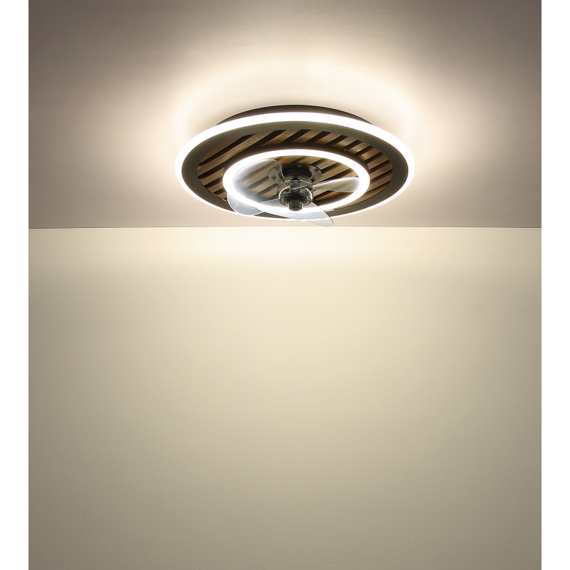 TREVINO stropný ventilátor imitácia dreva so svetlom LED 36W/2700-6000K + diaľkové ovládanie  