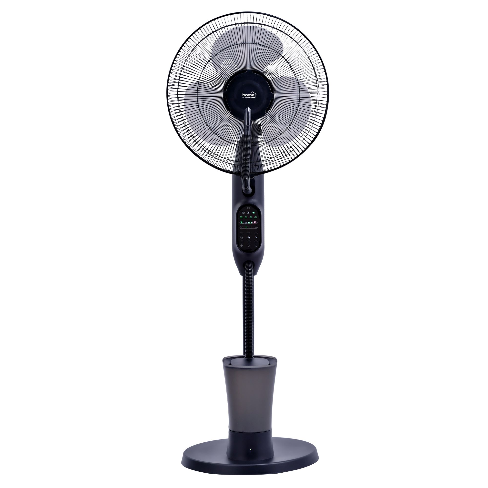 Stojanový ventilátor s parou čierny 75W s diaľkovým ovládaním, priemer: 40cm 