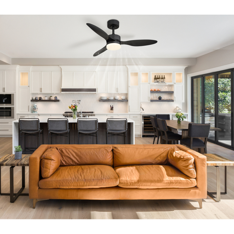 BLACKWELL stropný ventilátor čierny so svetlom LED 20W/2700-6500K + diaľkové ovládanie  