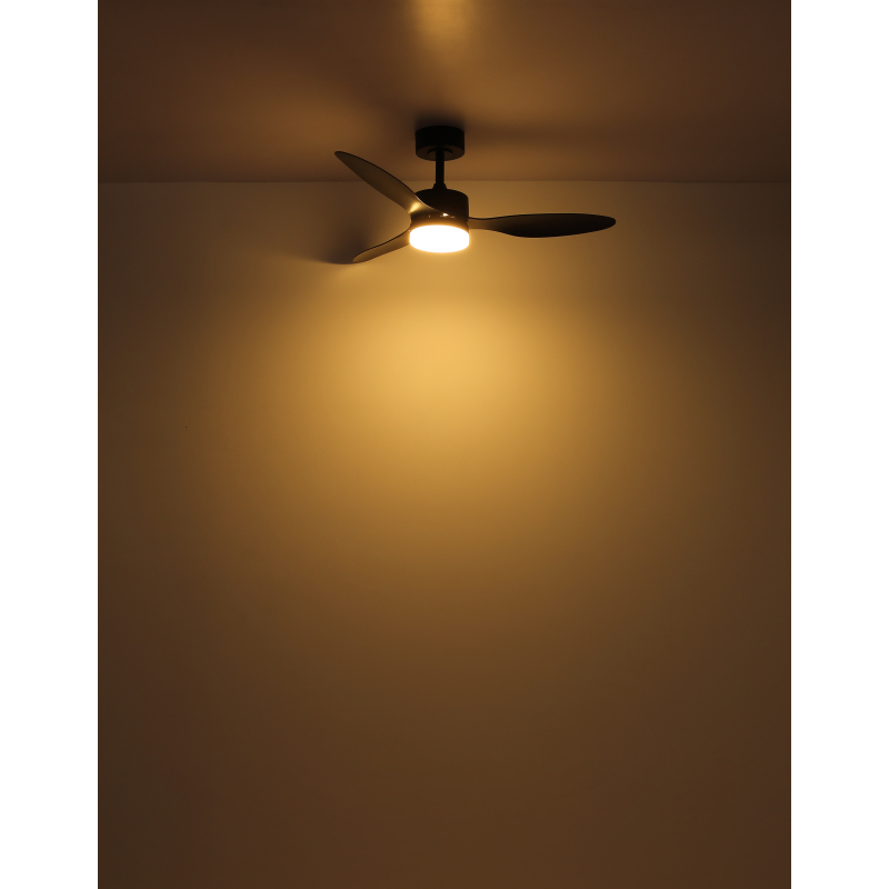 BLACKWELL stropný ventilátor čierny so svetlom LED 20W/2700-6500K + diaľkové ovládanie  