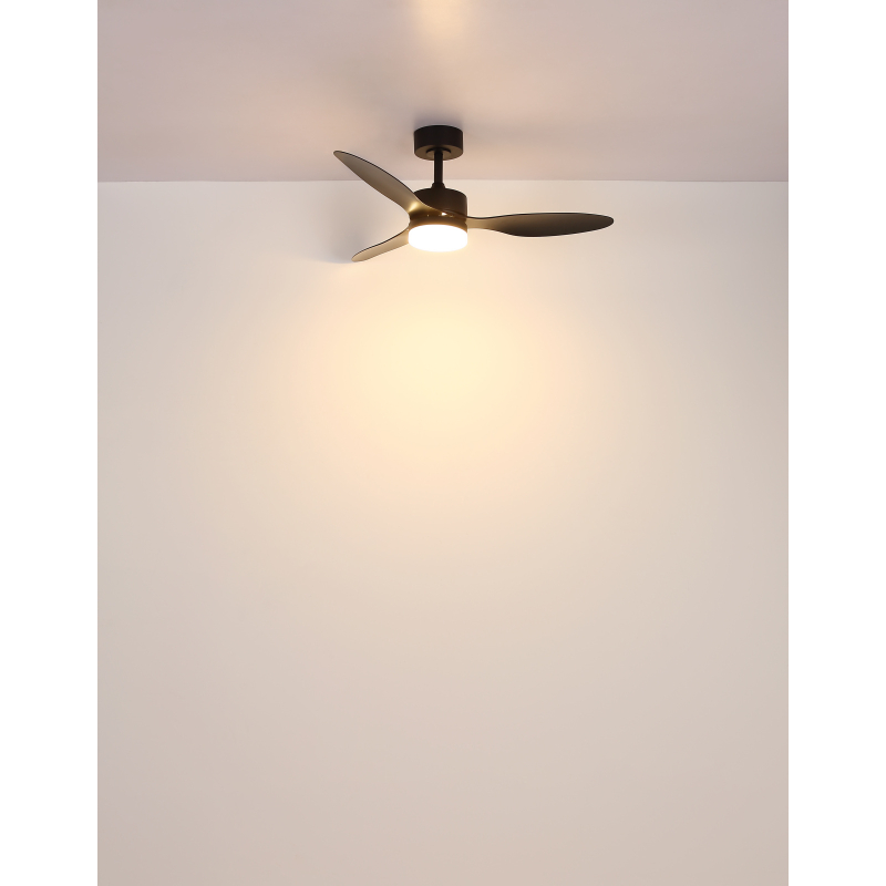 BLACKWELL stropný ventilátor čierny so svetlom LED 20W/2700-6500K + diaľkové ovládanie  