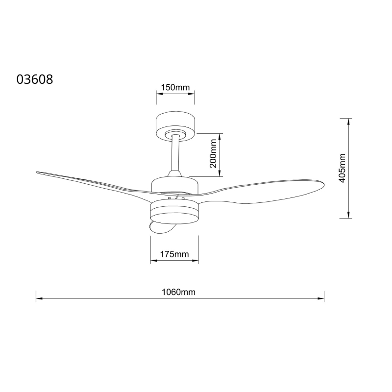 BLACKWELL stropný ventilátor čierny so svetlom LED 20W/2700-6500K + diaľkové ovládanie  