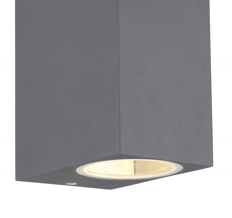 VERONIKA vonkajšie nástenné svietidlo antracit 2xGU10/35W IP44, 15x6,8cm