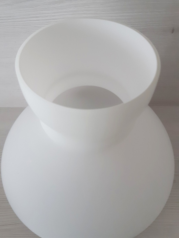 Náhradné tienidlo priemer 19,8cm petrolejkové biele matné