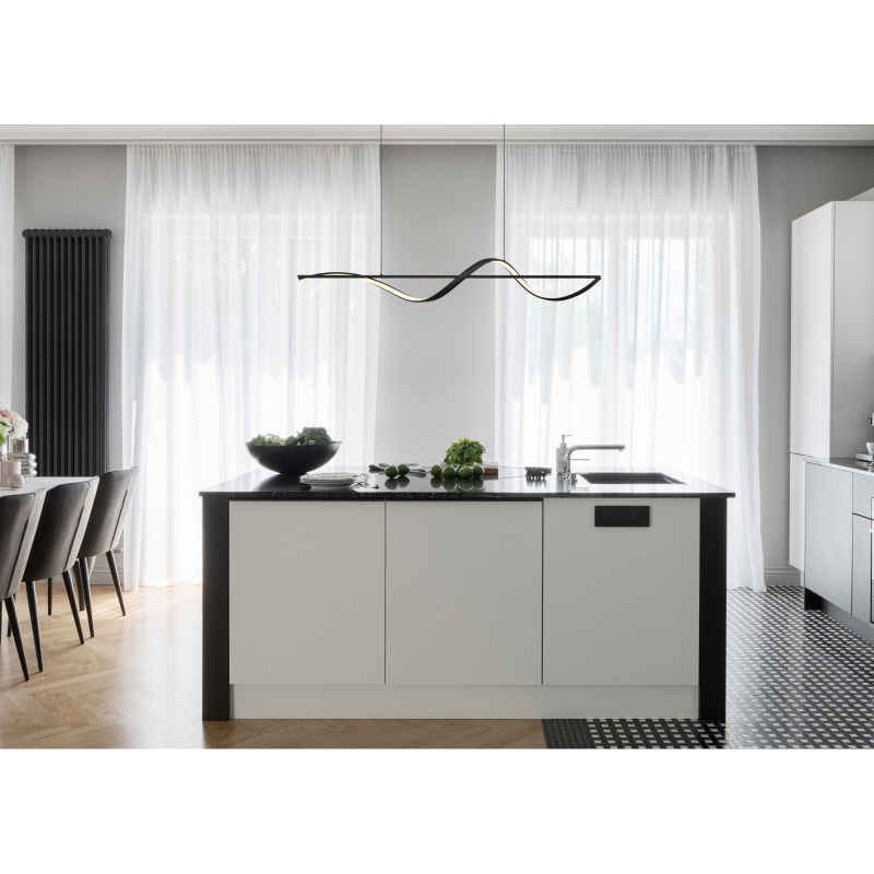 VIOLINO závesné svietidlo čierne LED 24W LED 3000K, 150x120x20cm
