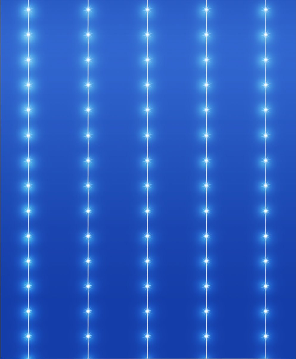 Vonkajší záves 294ks bodových LED studená biela 2x1,4m