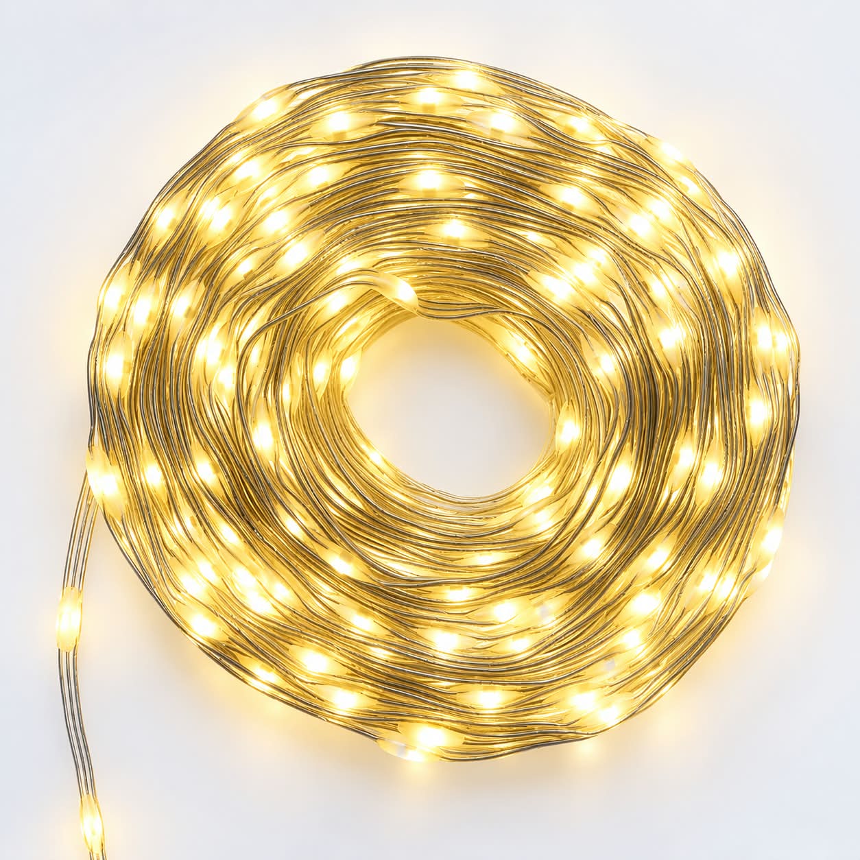 DOT LED vonkajšia reťaz 1000ks bodových led diód teplá biela, 70m, 8+4 režimov svietenia, číry kábel