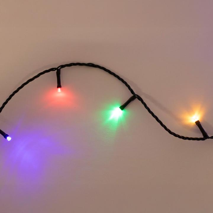 Vonkajšia reťaz 240 LED farebná, 8 svietiacich režimov, časovač, 24m