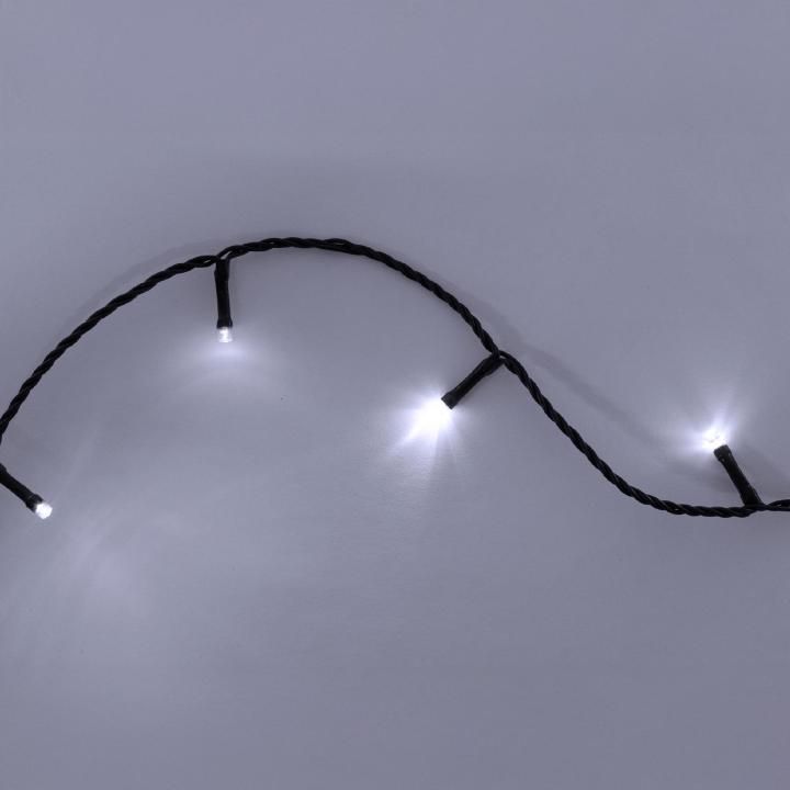 Vonkajšia reťaz 240 LED studená biela, 8 svietiacich režimov, časovač, 24m