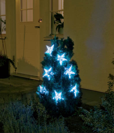 Záves HVIEZDIČKY, 7ksx5LED=35LED studená biela