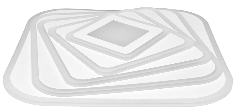 MODERNA dizajnové stropné/nástenné svietidlo s diaľkovým ovládačom LED/210W, 55x55cm