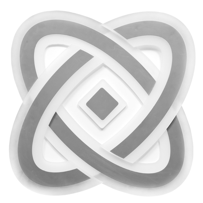 ECHO dizajnové stropné/nástenné svietidlo s diaľkovým ovládačom LED/90W, 48x48cm