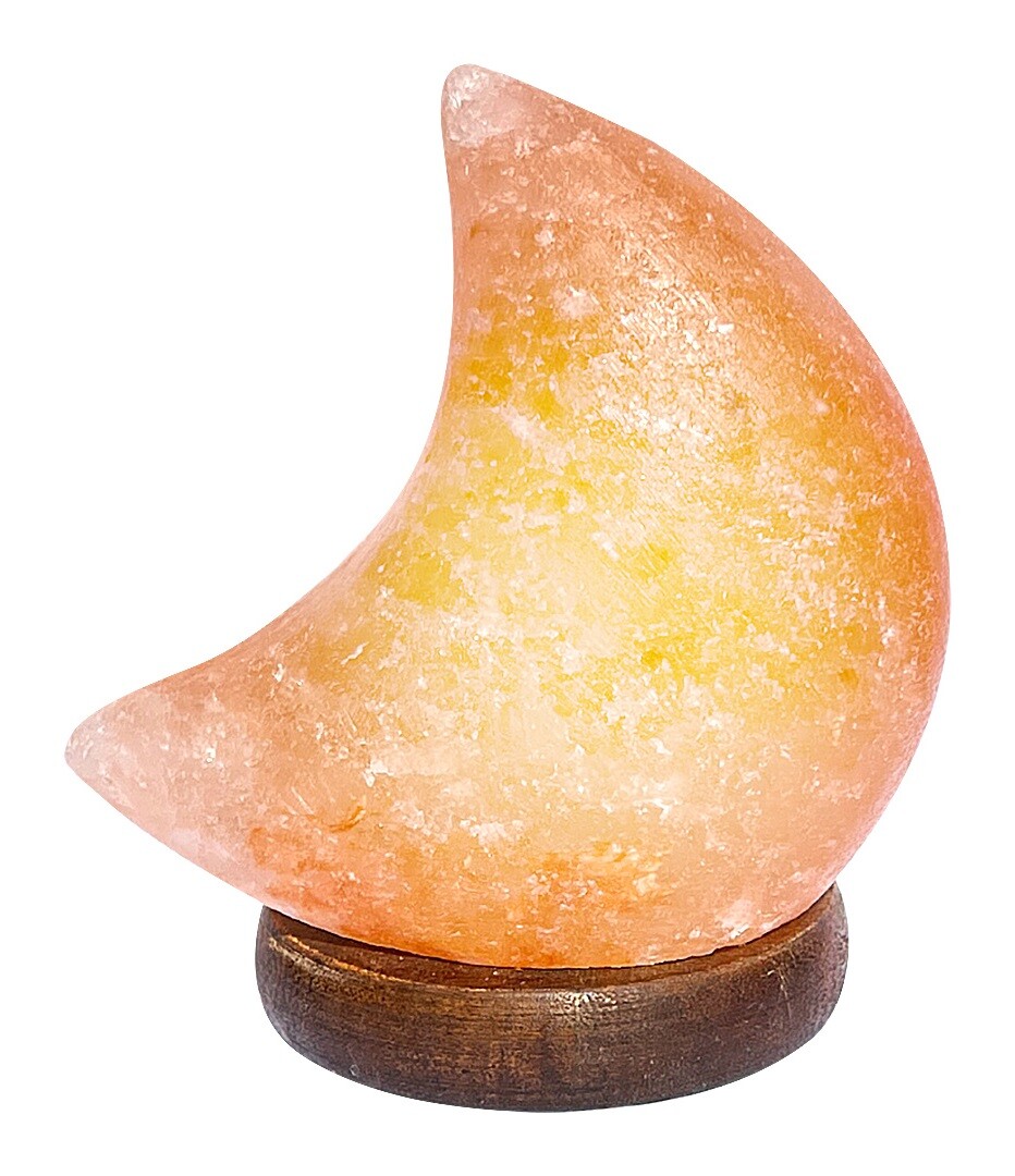 WASABI soľná lampa oranžová v tvare mesiaca RGB LED/1W/DC 5V
