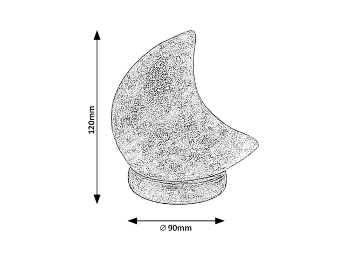 WASABI soľná lampa oranžová v tvare mesiaca RGB LED/1W/DC 5V