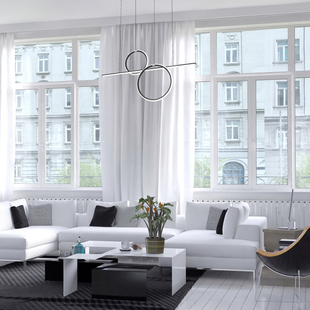 WILLOW závesné svietidlo čierne LED/48W/4000K, výška: 147cm