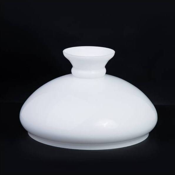 Náhradné tienidlo priemer 30cm petrolejkové lesklé biele