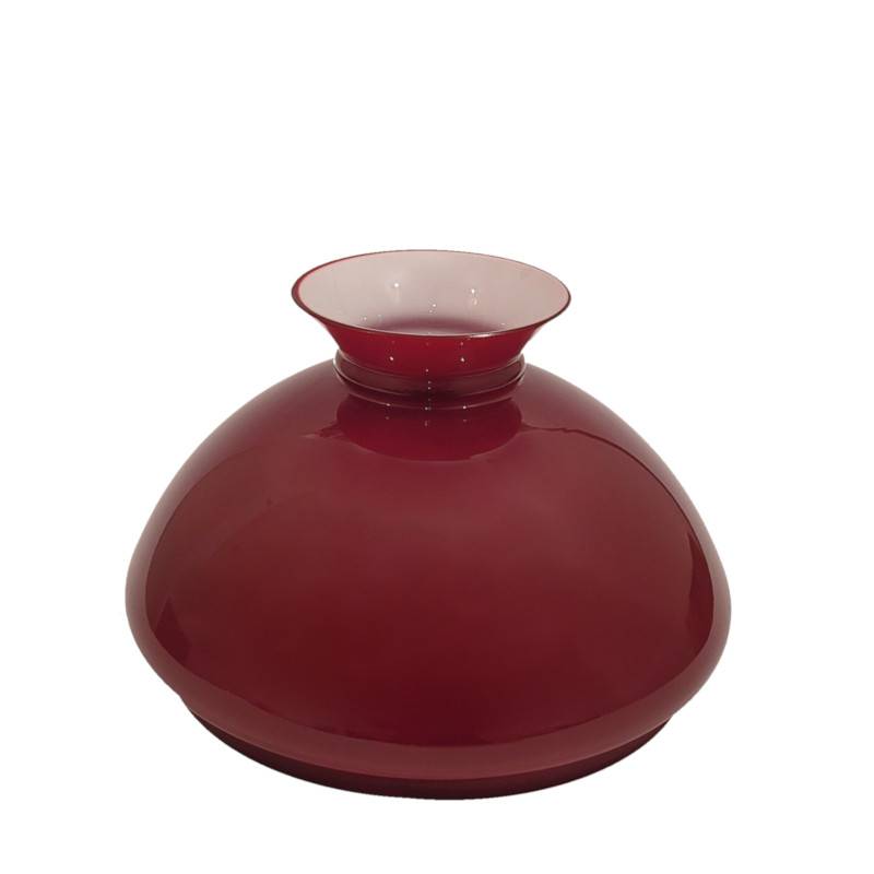 Náhradné tienidlo priemer 23,4cm petrolejkové lesklé červené