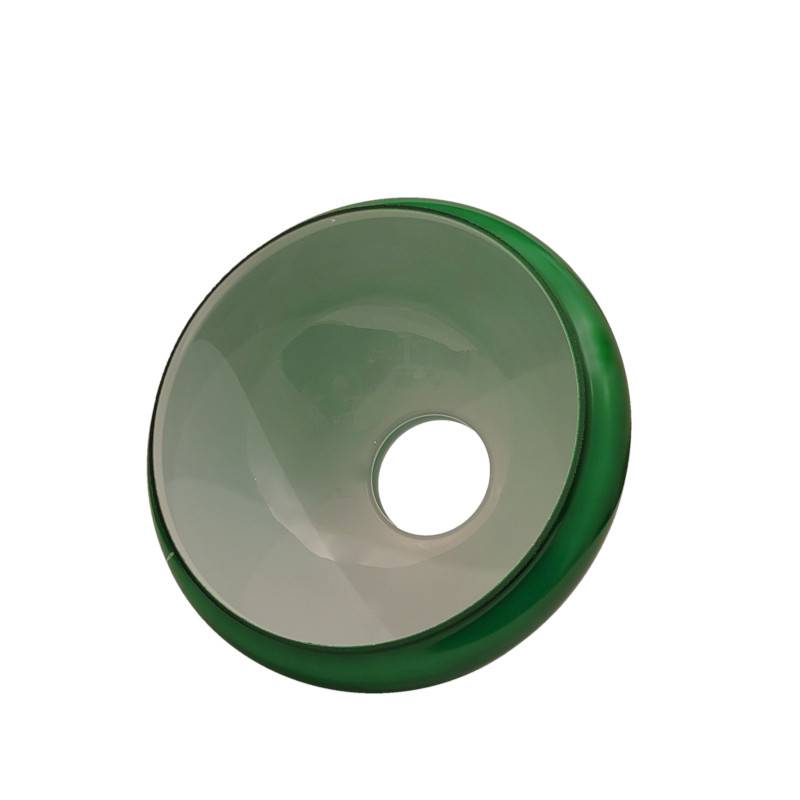 Náhradné tienidlo priemer 23,4cm petrolejkové lesklé zelené vlnovkové