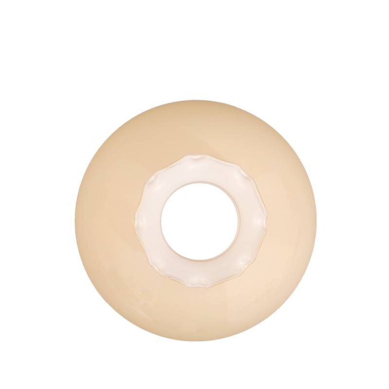 Náhradné tienidlo priemer 23,4cm petrolejkové lesklé béžové vlnovkové