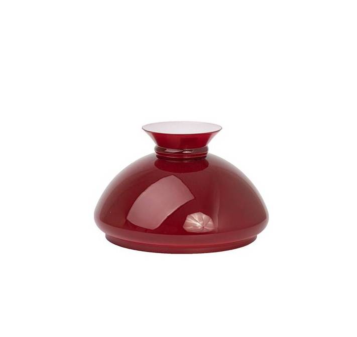 Náhradné tienidlo priemer 23,4cm petrolejkové lesklé červené