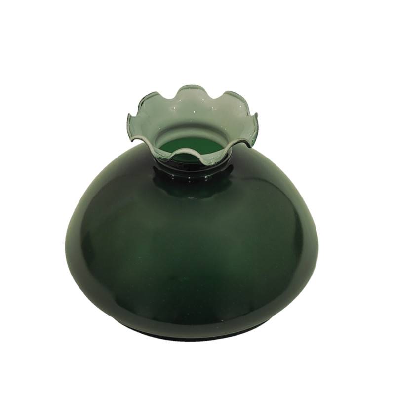 Náhradné tienidlo priemer 18,9cm petrolejkové zelené - vlnovkové