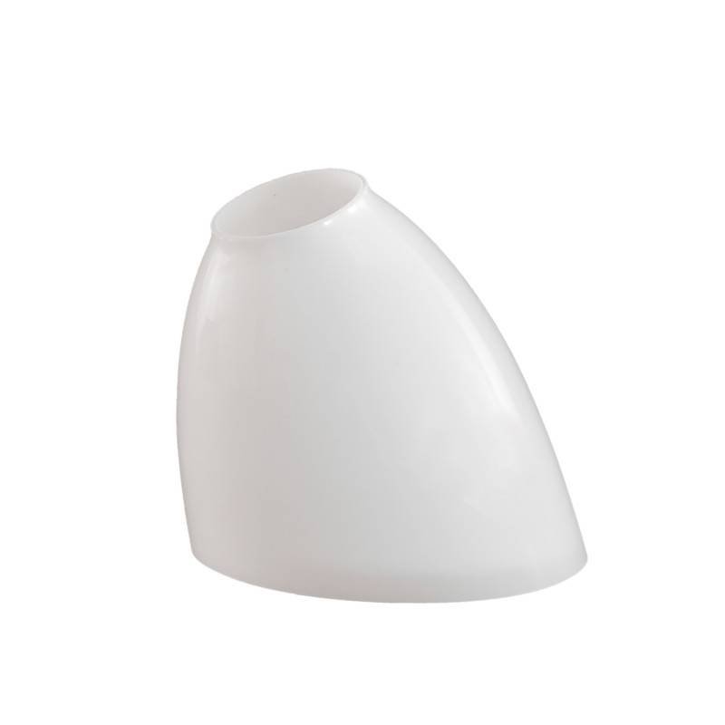 Náhradné tienidlo pre závit E27 (42mm) lesklé biele, priemer: 12,4cm 