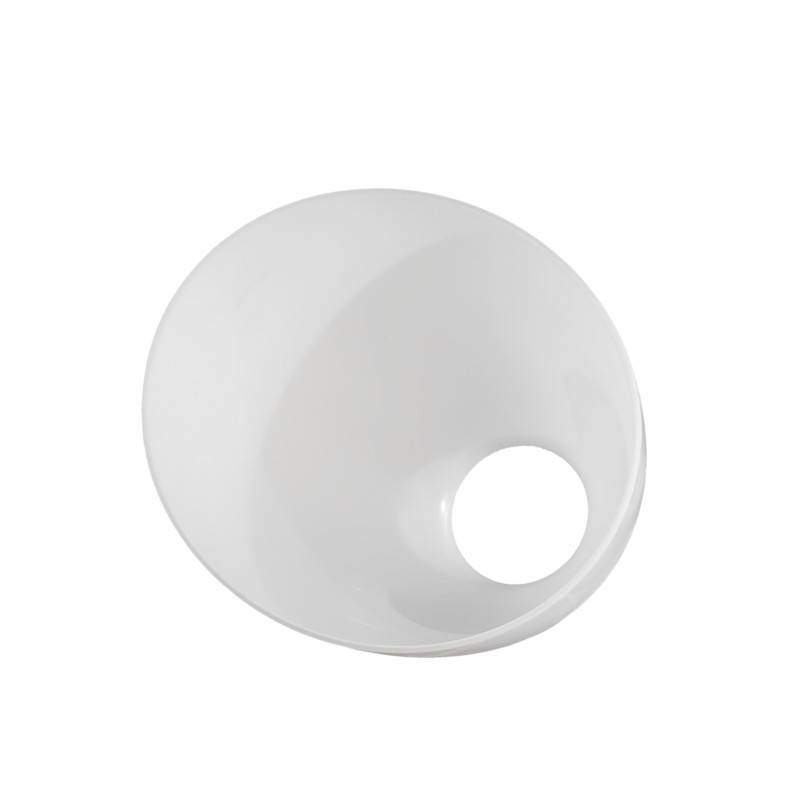 Náhradné tienidlo pre závit E27 (42mm) lesklé biele, priemer: 12,4cm 