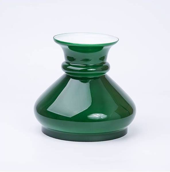 Náhradné tienidlo priemer 14,7cm petrolejkové lesklé zelené