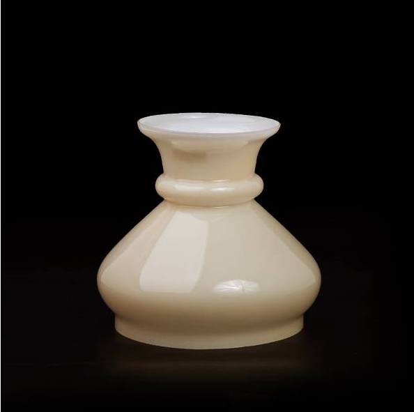 Náhradné tienidlo priemer 14,7cm petrolejkové lesklé béžové