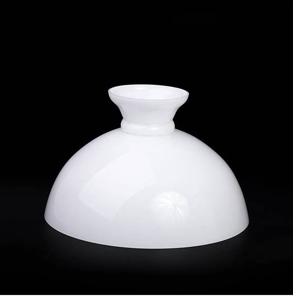 Náhradné tienidlo priemer 28,5cm petrolejkové lesklé biele