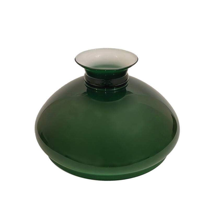 Náhradné tienidlo priemer 27,5cm petrolejkové lesklé zelené