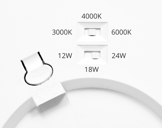 LEXA svietidlo biele okrúhle prisadené/zapustené LED/12-24W/CCT, priemer: 33cm