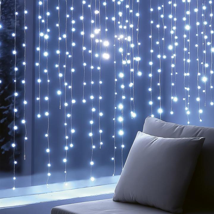 DOT LED vnútorný záves 126LED studená biela 0,9m x 1,4m