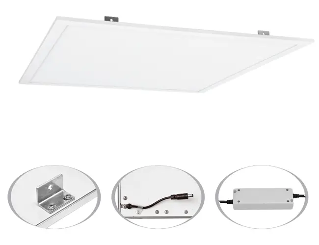 ZEUS LED panel 45W/4000K do rastrových podhľadov, rozmer: 59,5x59,5cm, biely rám