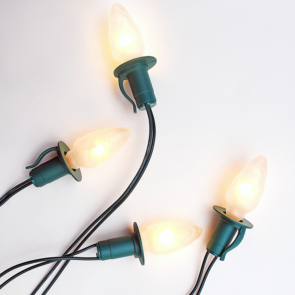 Vianočná reťaz ŠIŠKA biela 12x20V, 7,7m