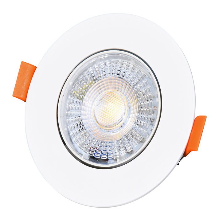ZITA zapustené svietidlo biele okrúhle výklopné LED/3-7W/CCT, priemer: 9cm
